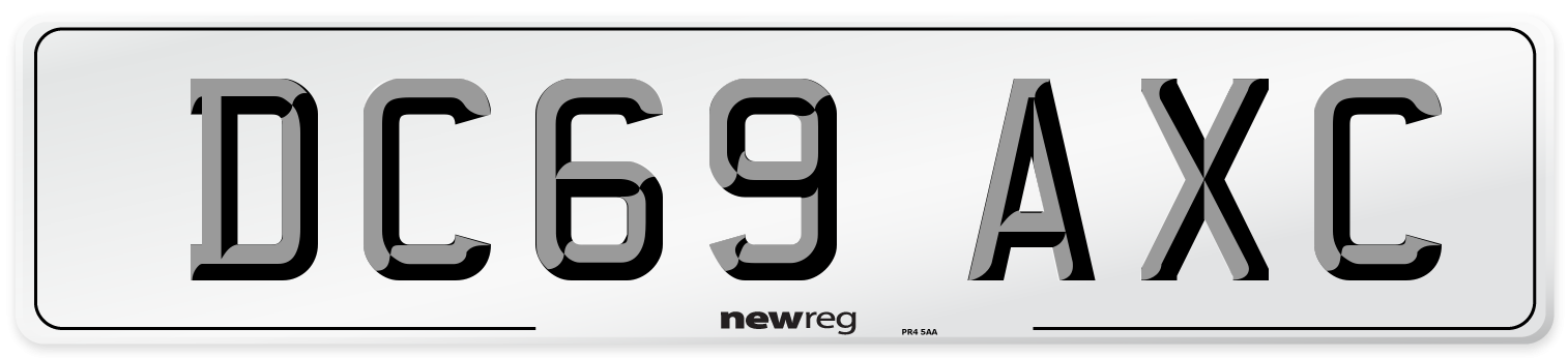 DC69 AXC Number Plate from New Reg